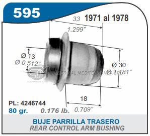BUJES SUSPENSION FIAT 128