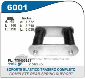 VARIOS CAPEMI RENAULT TRAFIC SOPORTE ELASTICO TRASERO COMPLETO