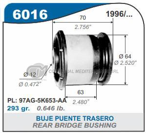BUJES SUSPENSION FORD ESCORT (MODELO NUEVO)96 ADELANTE