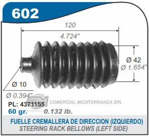 FUELLE DE TRANSMISION CAPEMI FIAT 128/147/UNO/DUNA/FIORINO/SPAZIO/VIVACE LADO IZQUIERDO C