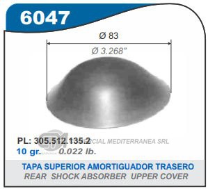 VARIOS SUSPENSION CAPEMI VOLKSWAGEN GOL/SAVEIRO/SENDA TAPA SUPERIOR DE AMORTIGUADOR T