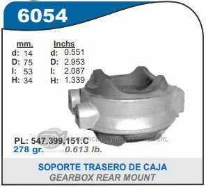 SOPORTE DE MOTOR CAPEMI VW POINTER SOPORTE DE CAJA DE VEL.