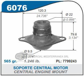 SOPORTE DE MOTOR CAPEMI FIAT PALIO/SIENA NAFTA/DIESEL SOPORTE CENTRAL DE MOTOR