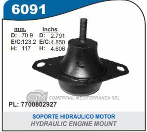 SOPORTE DE MOTOR CAPEMI RENAULT 19 1.9 D F8Q 93/98 SOPORTE HIDRAULICO DELANTERO DE M