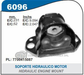 SOPORTE DE MOTOR CAPEMI RENAULT CLIO II/CLIO MIO 1.2 16V D4F SOPORTE HIDRAULICO DE M