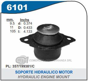 SOPORTE DE MOTOR CAPEMI VW GOLF III-IV/POLO/CADDY / SEAT CORDOBA/INCA SOPORTE HIDRAU