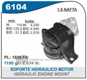 SOPORTE DE MOTOR CAPEMI PEUGEOT 208/2008 / CITROEN C3 1.6 16V SOPORTE HIDRAULICO DE