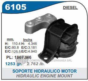 SOPORTE DE MOTOR CAPEMI CITROEN C3 1.4 HDI SOPORTE DE MOTOR LADO DERECHO - HIDRAULIC