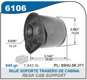 BUJE DE SUSPENSION CAPEMI FORD CARGO SOPORTE CABINA DELANTERO