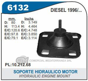 SOPORTE DE MOTOR CAPEMI FORD FIESTA/COURIER DIESEL 97/02 SOPORTE HIDRAULICO DELANTER