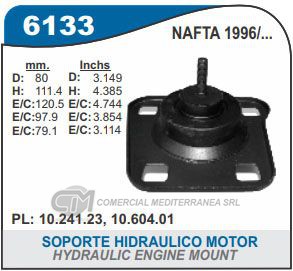 SOPORTE DE MOTOR CAPEMI FORD FIESTA / COURIER NAFTA 96/.. SOPORTE DE MOTOR DELANTERO