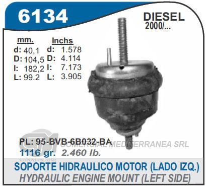 SOPORTE DE MOTOR CAPEMI FORD TRANSIT 96/03 SOPORTE HIDRAULICO DE MOTOR LADO IZQUIERD