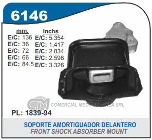 SOPORTE DE MOTOR CAPEMI PEUGEOT 307 / CITROEN C4 2.0 16V EW10EJ4 SOPORTE HIDRAULICO