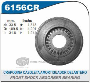 RODAMIENTO SUSPENSION CAPEMI FIAT LINEA/PUNTO/QUBO/DOBLO/500 RODAMIENTO DE CAZOLETA AMORT
