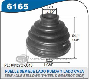 FUELLE DE TRANSMISION CAPEMI TOYOTA HILUX 2.8-3.0 D FUELLE LADO CAJA