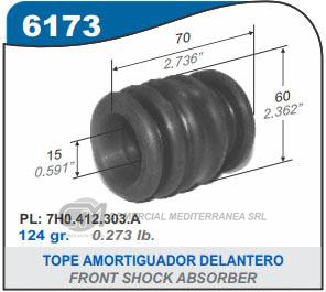 TOPES DE SUSPENSION CAPEMI VOLKSWAGEN TRANSPORTER 03-.. TOPE DE AMORTIGUADOR DELANTERO