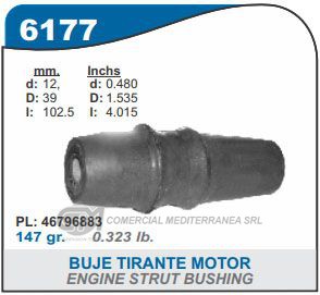 BUJE DE SUSPENSION CAPEMI FIAT DOBLO BUJE TIRANTE DE MOTOR