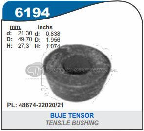BUJE DE SUSPENSION CAPEMI TOYOTA HILUX 13/.. BUJE TENSOR