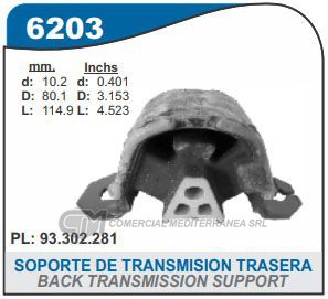 SOPORTE DE MOTOR CAPEMI CHEVROLET CORSA/PRISMA/CELTA SOPORTE TRASERO DE MOTOR