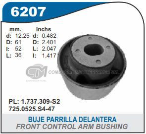 BUJE DE SUSPENSION CAPEMI FORD ECOSPORT/FIESTA/KA KINETIC DESIGN BUJE PARRILLA DELANTE