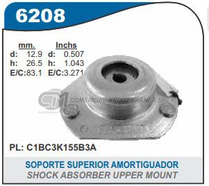CAZOLETA DE SUSPENSION CAPEMI FORD FIESTA/ECOSPORT/KA KD CAZOLETA DE SUSPENSION DELANTERA