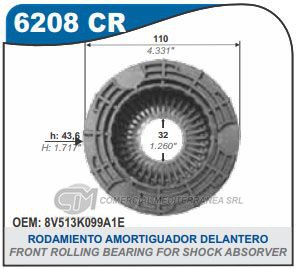 RODAMIENTO SUSPENSION CAPEMI FORD FIESTA KD/ECOSPORT KD/KA KD RODAMIENTO DE CAZOLETA AMOR