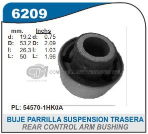 BUJE DE SUSPENSION CAPEMI NISSAN KICKS 17/../MARCH/VERSA 12/.. BUJE PARRILLA DELANT