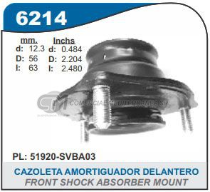 CAZOLETA DE SUSPENSION CAPEMI HONDA CIVIC 06/11 CAZOLETA DE SUSPENSION DELANTERA SIN RODAM