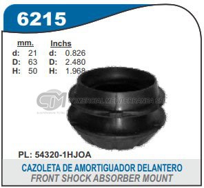 CAZOLETA DE SUSPENSION CAPEMI NISSAN MARCH/VERSA 1.6 12/.. CAZOLETA DE SUSPENSION DELANTER