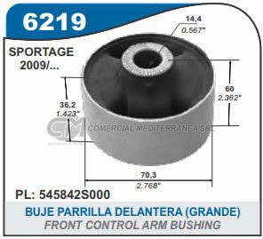 BUJE DE SUSPENSION CAPEMI HYUNDAI TUCSON 10/15/CRETA 17/.. / KIA SPORTAGE 09/.. BUJE G