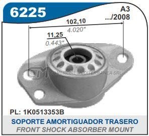 CAZOLETA DE SUSPENSION CAPEMI VOLKSWAGEN BORA/FOX/CROSSFOX/POLO/SURAN/VENTO / AUDI A3 CAZO