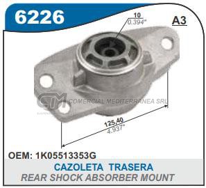 CAZOLETA DE SUSPENSION CAPEMI VOLKSWAGEN PASSAT/TIGUAN/SCIROCCO / AUDI A3 CAZOLETA DE SUS