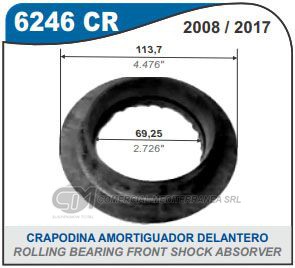 RODAMIENTO SUSPENSION CAPEMI CHEVROLET CAPTIVA 08-.. RODAMIENTO CAZOLETA AMORTIGUADOR DEL