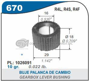 BUJES SUSPENSION RENAULT R12. R4L.R4S. R4F. R6