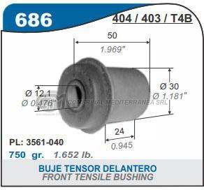 BUJES SUSPENSION PEUGEOT 504. 404. 403. T4B. T5B