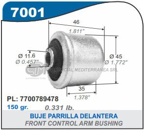 BUJES SUSPENSION RENAULT 19 . MEGANE . SCENIC BUJE PAR