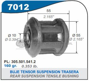 BUJES SUSPENSION VW GOL. SAVEIRO. SENDA. GACEL