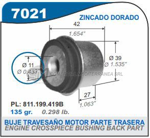 BUJES SUSPENSION FORD GALAXY. VW QUANTUM. CARAT