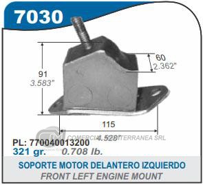 SOPORTE DE MOTOR CAPEMI RENAULT 9/11 SOPORTE DE MOTOR LADO IZQUIERDO