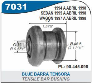 BUJES SUSPENSION CHEVROLET CORSA.SUZUKI FUN BUJE BARRA