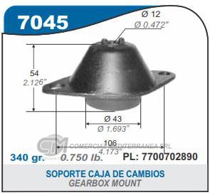 SOPORTE DE MOTOR CAPEMI RENAULT TRAFIC NAFTA-DIESEL SOPORTE DE MOTOR