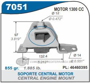 SOPORTE DE MOTOR CAPEMI FIAT PALIO/SIENA/STRADA 1.6 SOPORTE DE MOTOR LADO DISTRIBUCI
