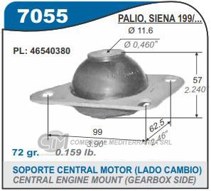 SOPORTE DE MOTOR CAPEMI FIAT PALIO/SIENA/STRADA SOPORTE CENTRAL DE MOTOR LADO CAJA