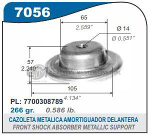 CAZOLETA SUSPENSION RENAULT EXPRESS CAZOLETA METALICA AMORTIGUADOR 