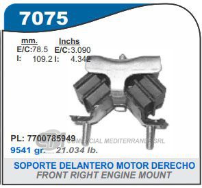 SOPORTE DE MOTOR CAPEMI RENAULT CLIO/MEGANE/19 1.6 SOPORTE DE MOTOR DELANTERO LADO D