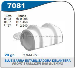 BUJES SUSPENSION CITROEN C15 BUJE BARRA ESTABILIZADORA DE