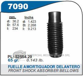 FUELLE DE TRANSMISION CAPEMI PEUGEOT 206 FUELLE AMORTIGUADOR DELANTERO