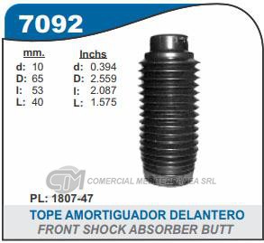 FUELLE DE TRANSMISION CAPEMI PEUGEOT 208/307 01-12 / CITROEN C3/C4 FUELLE AMORTIGUADOR DE