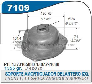 CAZOLETA SUSPENSION PEUGEOT BOXER CAZOLETA AMORTIGUADOR 