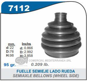 FUELLE DE TRANSMISION CAPEMI CHEVROLET CORSA/CLASSIC/CELTA/MERIVA / FORD FIESTA/ESCORT/CO